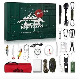🔥Adventure 2025 Survival Kit  Advent Calendar-24 Days Christmas Countdown NIB.